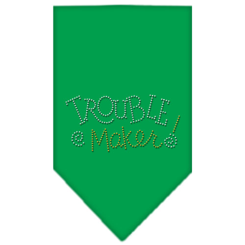 Trouble Maker Rhinestone Bandana Emerald Green Small